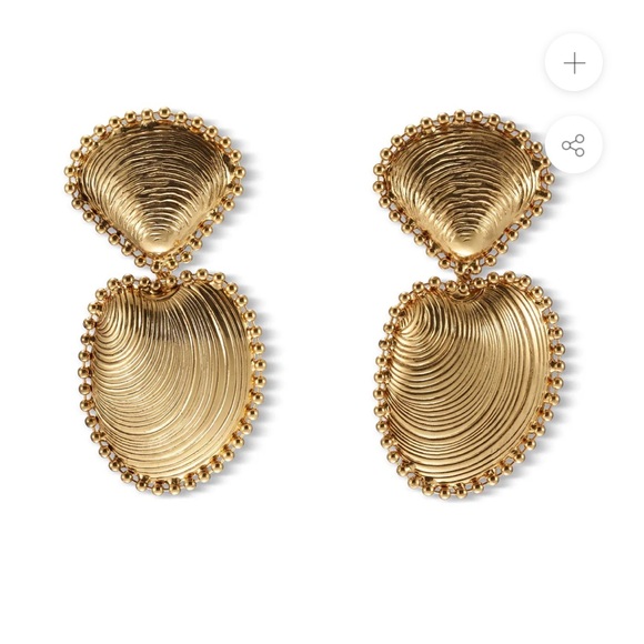 LELET NY Kya Ball Chain Seashell Drop Earrings  NWT - Picture 1 of 7